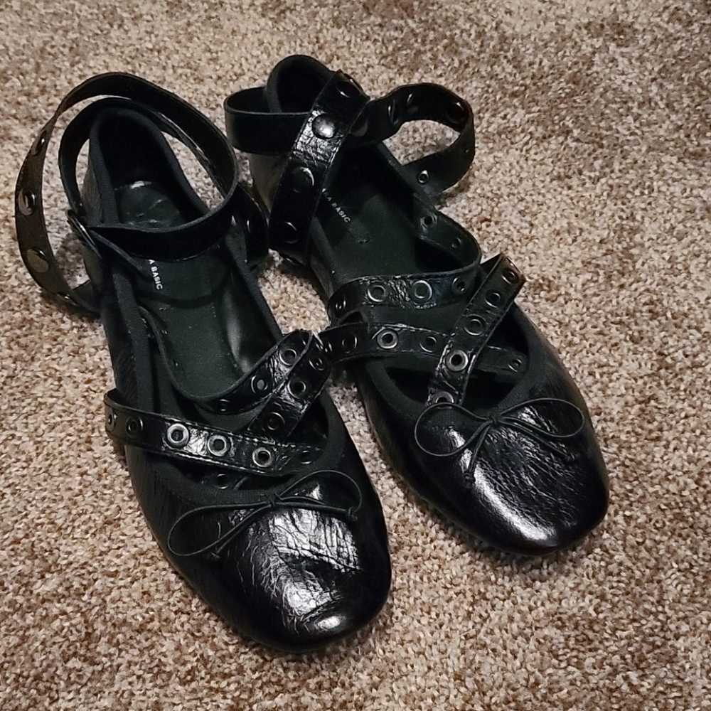 Zara Patent Leather Ballet Flats